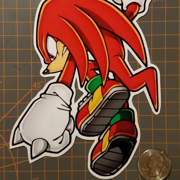 Hand Crafted Wall Decor Sonic The Hedgehog Knuckles Sticker Poshmark